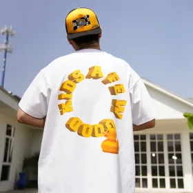 AFGK A FEW GOOD KIDS T-shirt アフューグッドキッズ Tシャツ 3Dサークル LOGO ロゴ Yellow duck ホワイト メンズ